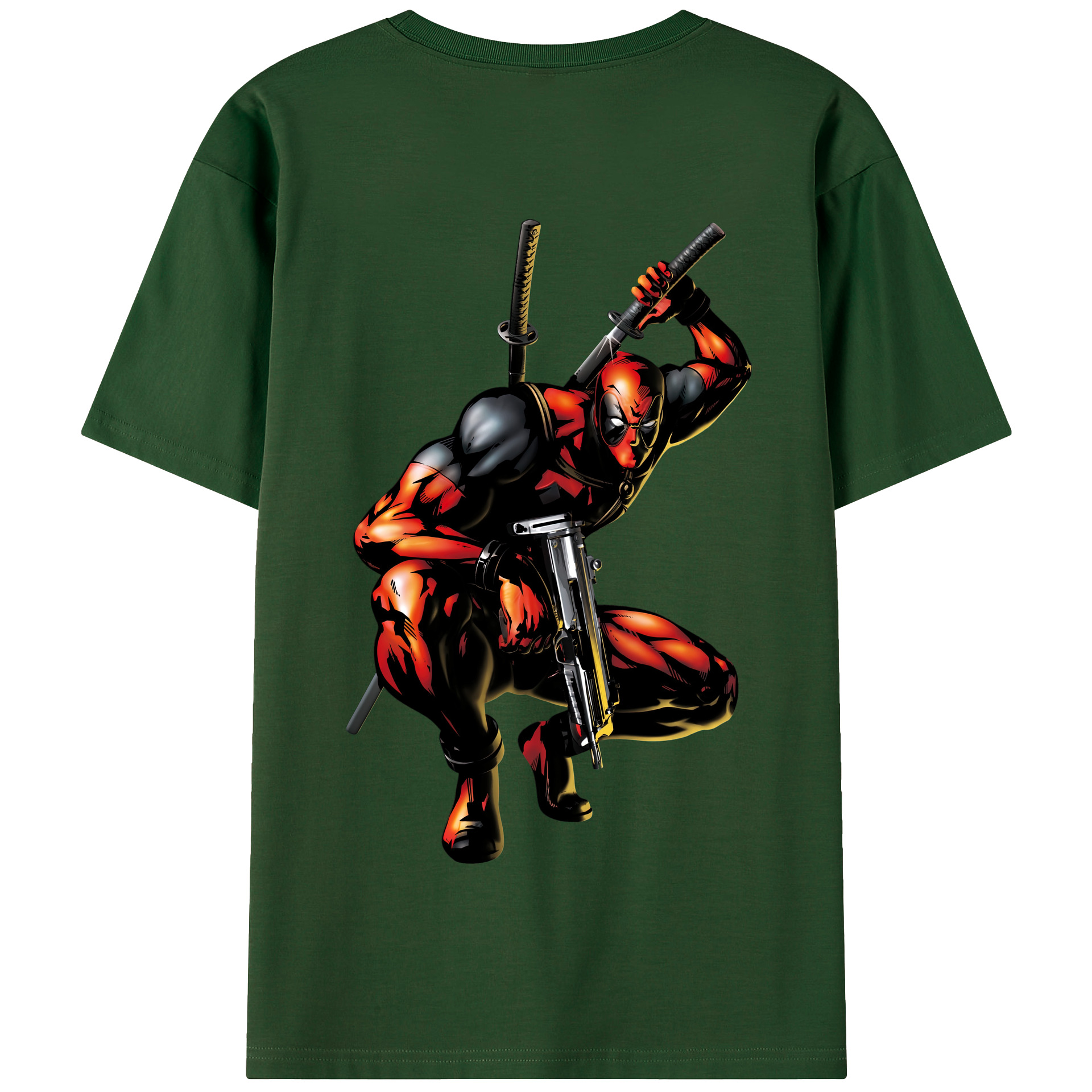 （画像用） Deadpool デッドプール 綿100％半袖Tシャツ（背面プリント）